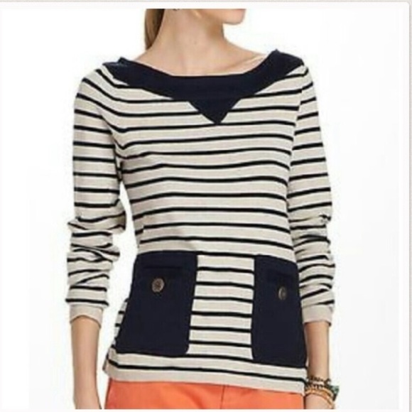Anthropologie Sweaters - ANTHROPOLOGIE Sailor Striped Pocket Sweater {N9}